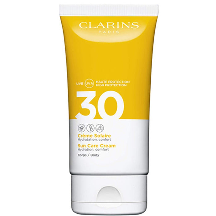 Crème Solaire Corps UVA/UVB SPF 30 Clarins, soin visage 150 ml | Poudrine Dakar